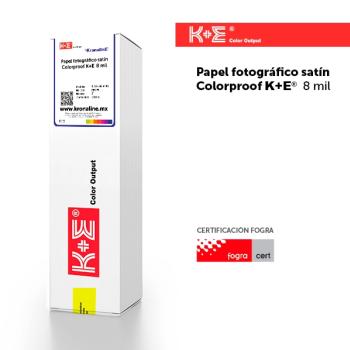  PAPEL FOTOGRÁFICO SATIN COLOR PROOF K+E 8 mil - KECP5