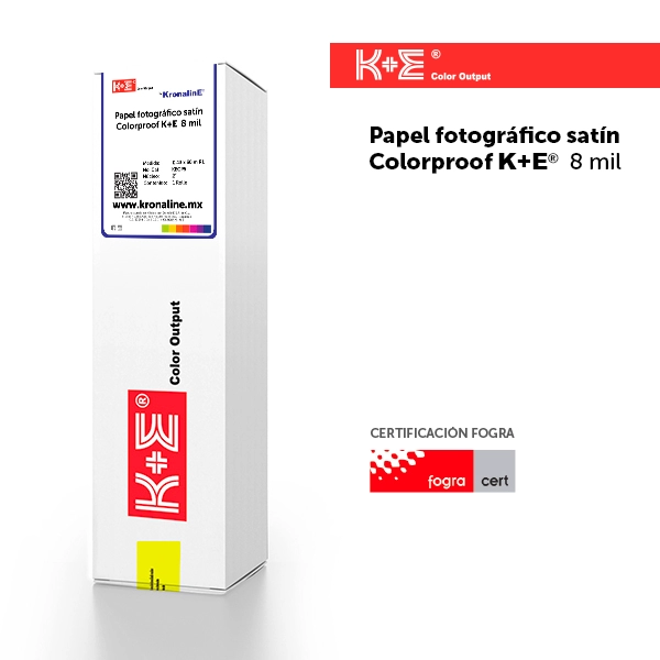  PAPEL FOTOGRÁFICO SATIN COLOR PROOF K+E 8 mil - KECP5