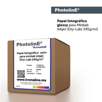  PAPEL FOTOGRÁFICO GLOSSY PARA MINILAB INKJET (DRY-LAB) 245g/m² - PMG01