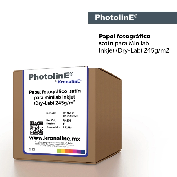  PAPEL FOTOGRÁFICO SATÍN PARA MINILAB INKJET (DRY-LAB) 245g/m² - PMS02