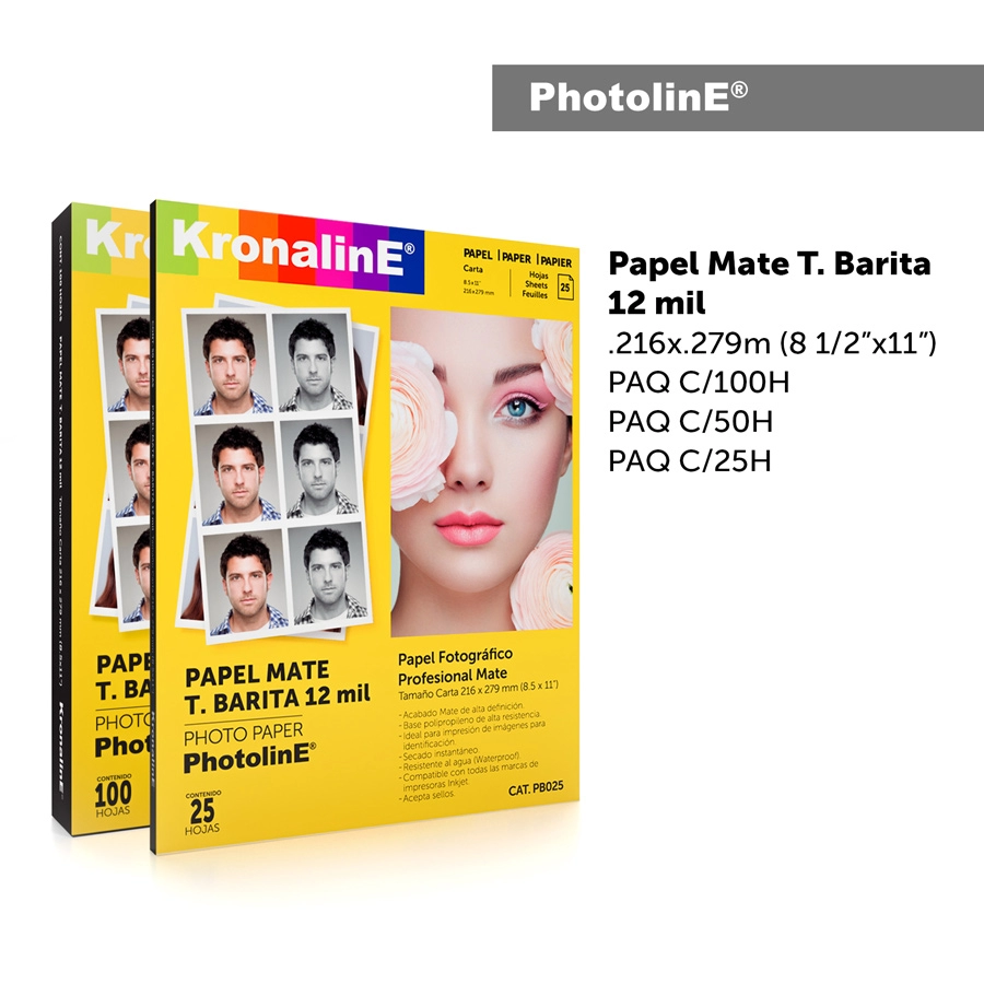  PAPEL MATE T. BARITA 12 MIL PARA INKJET - PB025