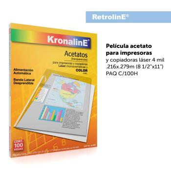  PELÍCULA ACETATO PARA IMPRESORAS Y COPIADORAS LÁSER 4 MIL - AL690