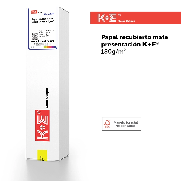  PAPEL RECUBIERTO MATE PRESENTACIÓN K+E 180g/m² - KE036