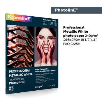  PROFESSIONAL METALLIC WHITE PHOTO PAPER 240G/M² - PH110