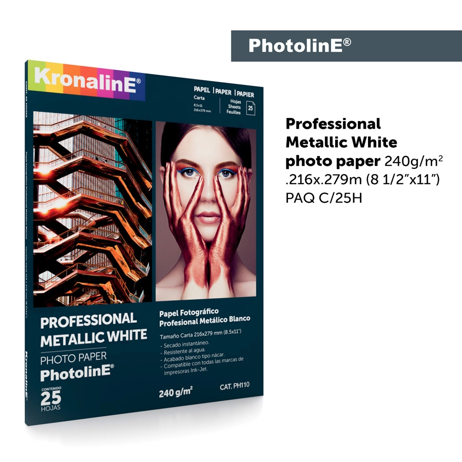  PROFESSIONAL METALLIC WHITE PHOTO PAPER 240G/M² - PH110